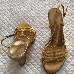 Dolce Gabbana gold sandals